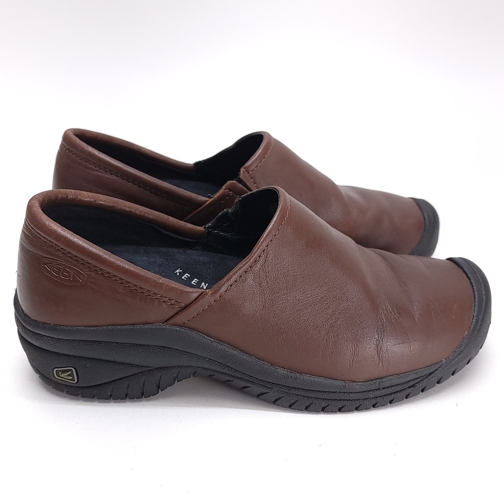 KEEN Utility PTC‎ Slip-On II Womens 7.5 Work Comfort Shoes Brown Leather - Picture 4 of 9